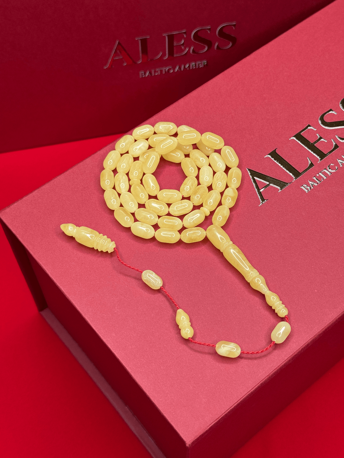 Lemon Barrel Rosary, 45 Beads, 13/7 mm, 27g - 1